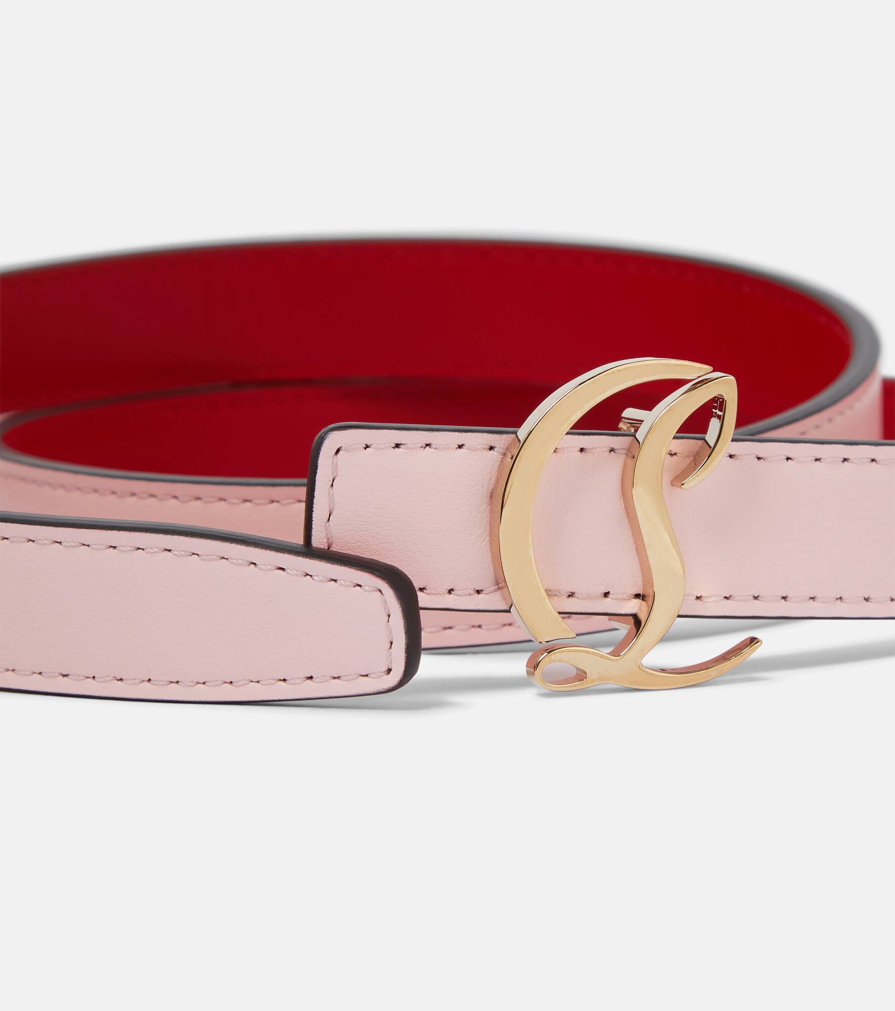 Logo leather belt - 3