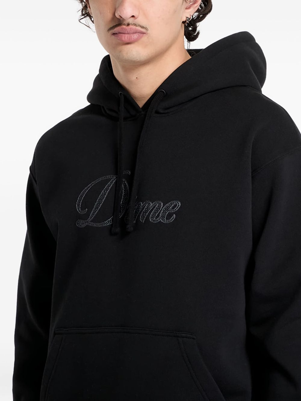 cursive logo hoodie - 5