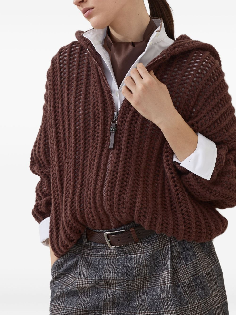 open-knit cardigan - 6