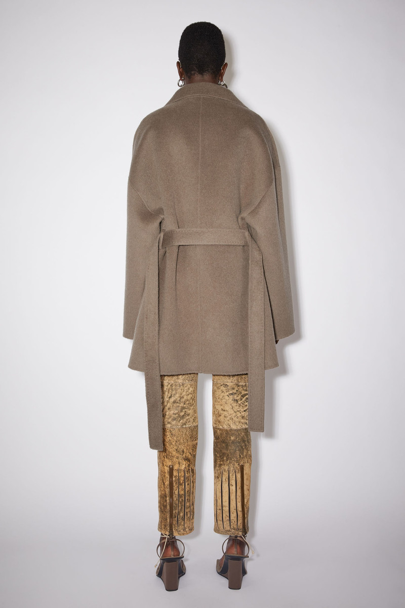 Belted wool coat - Fox grey 3