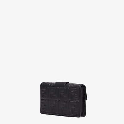 FENDI Black nappa leather clutch outlook