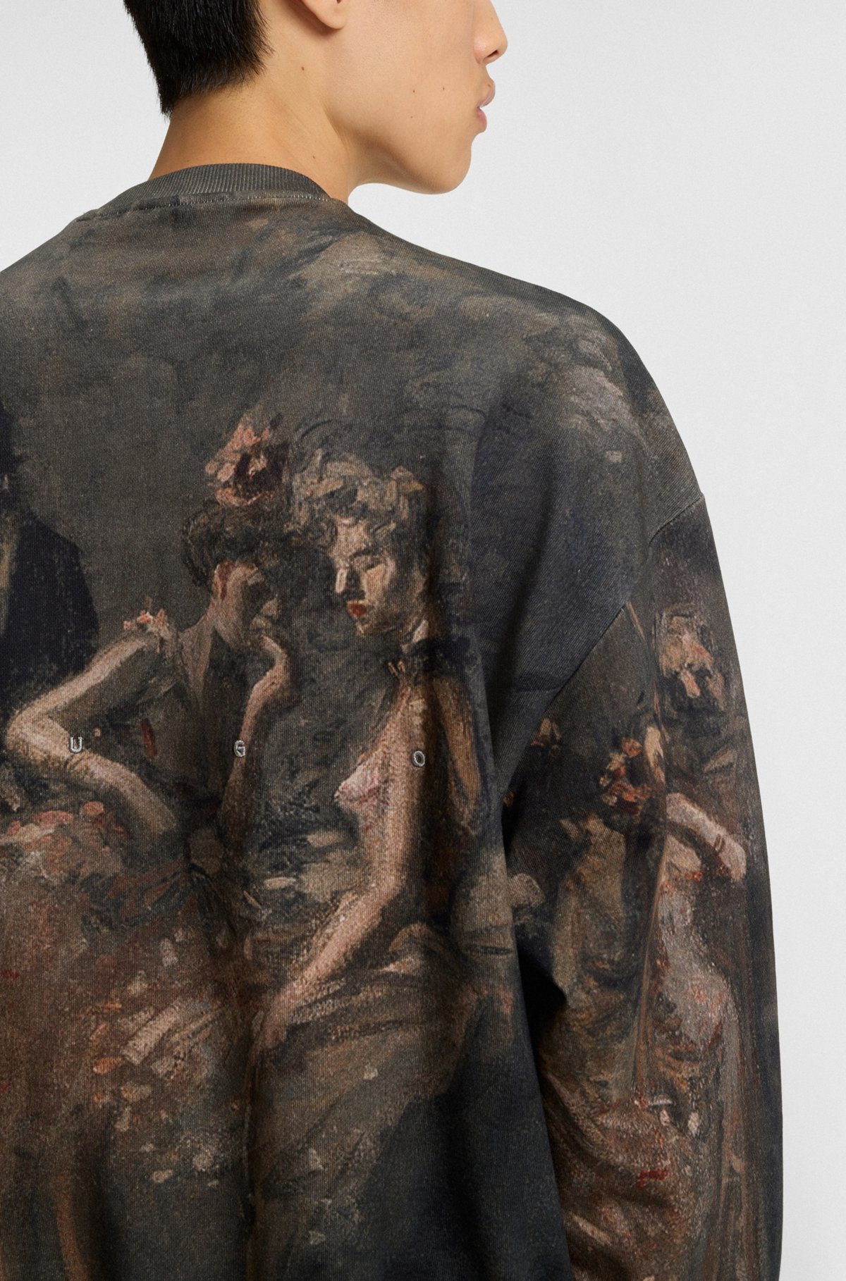 HUGO X APOH OVERSIZE-FIT SWEATSHIRT WITH BALLERINA PRINT - 3