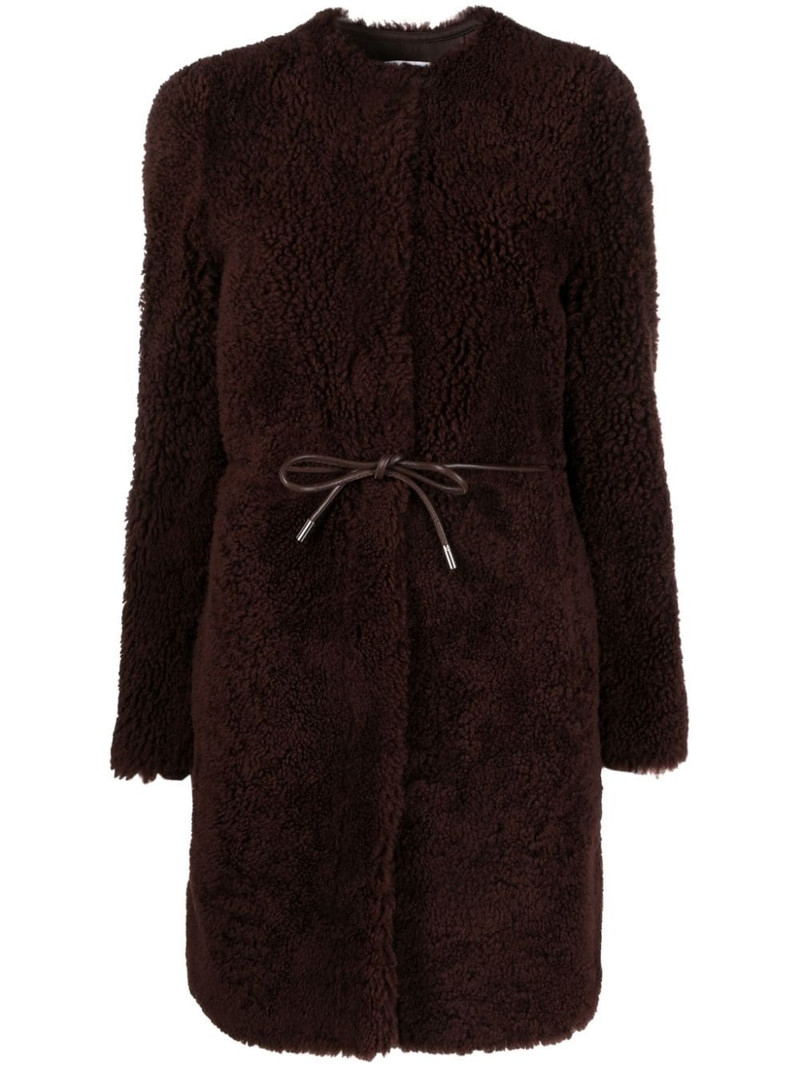 belted shearling coat 1
