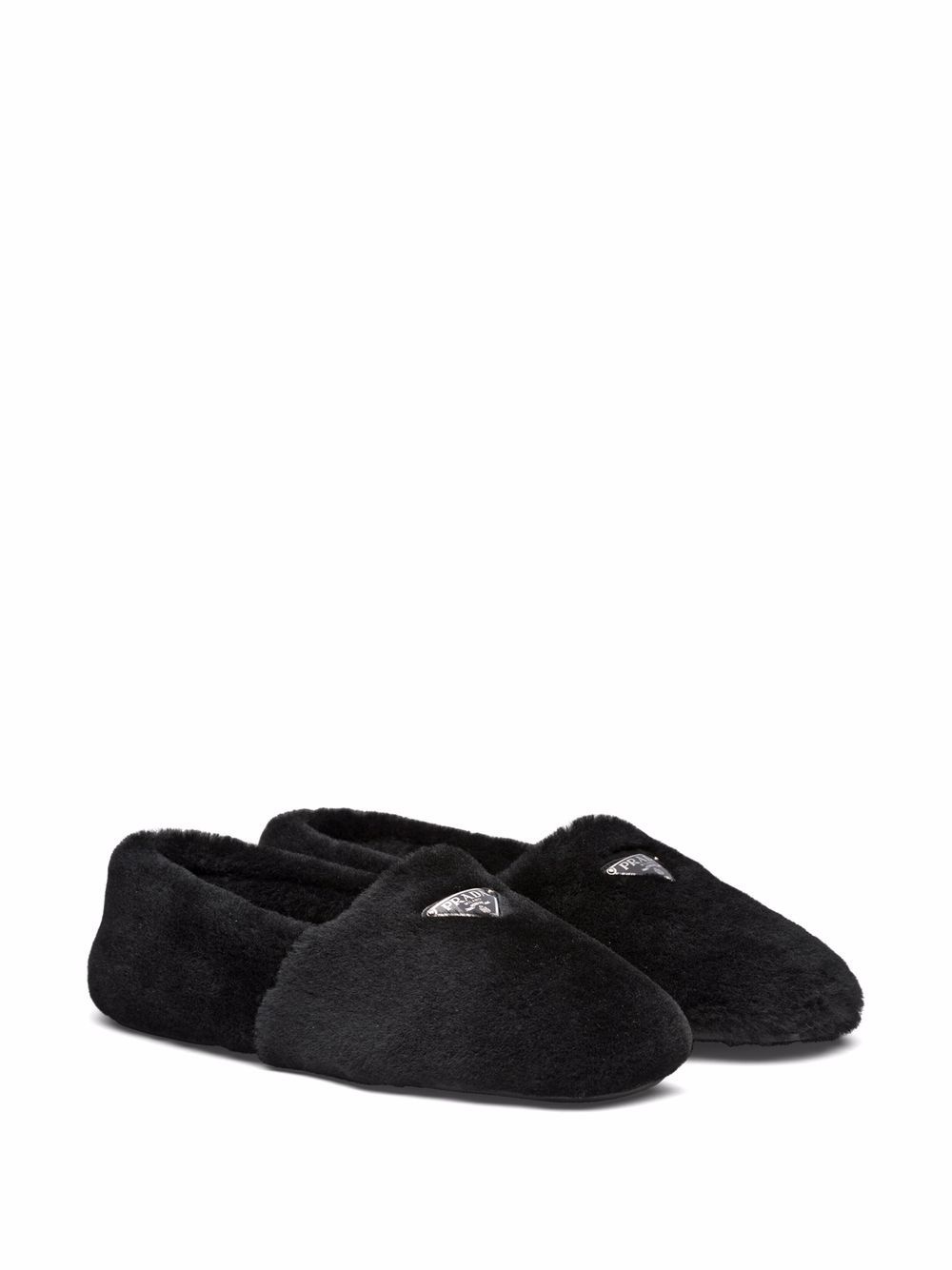 logo shearling slippers - 2