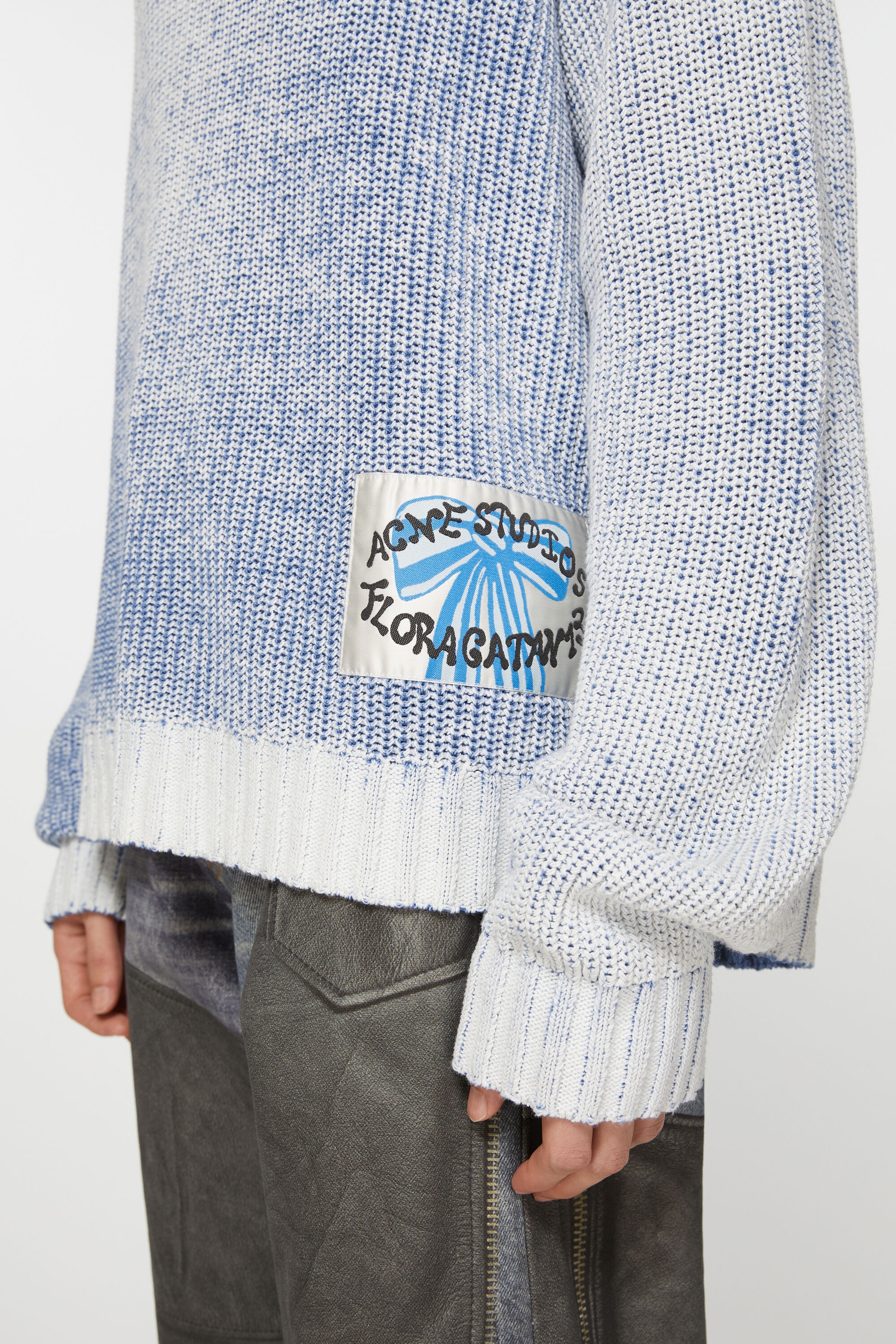 Crew neck jumper - Old blue/white - 4