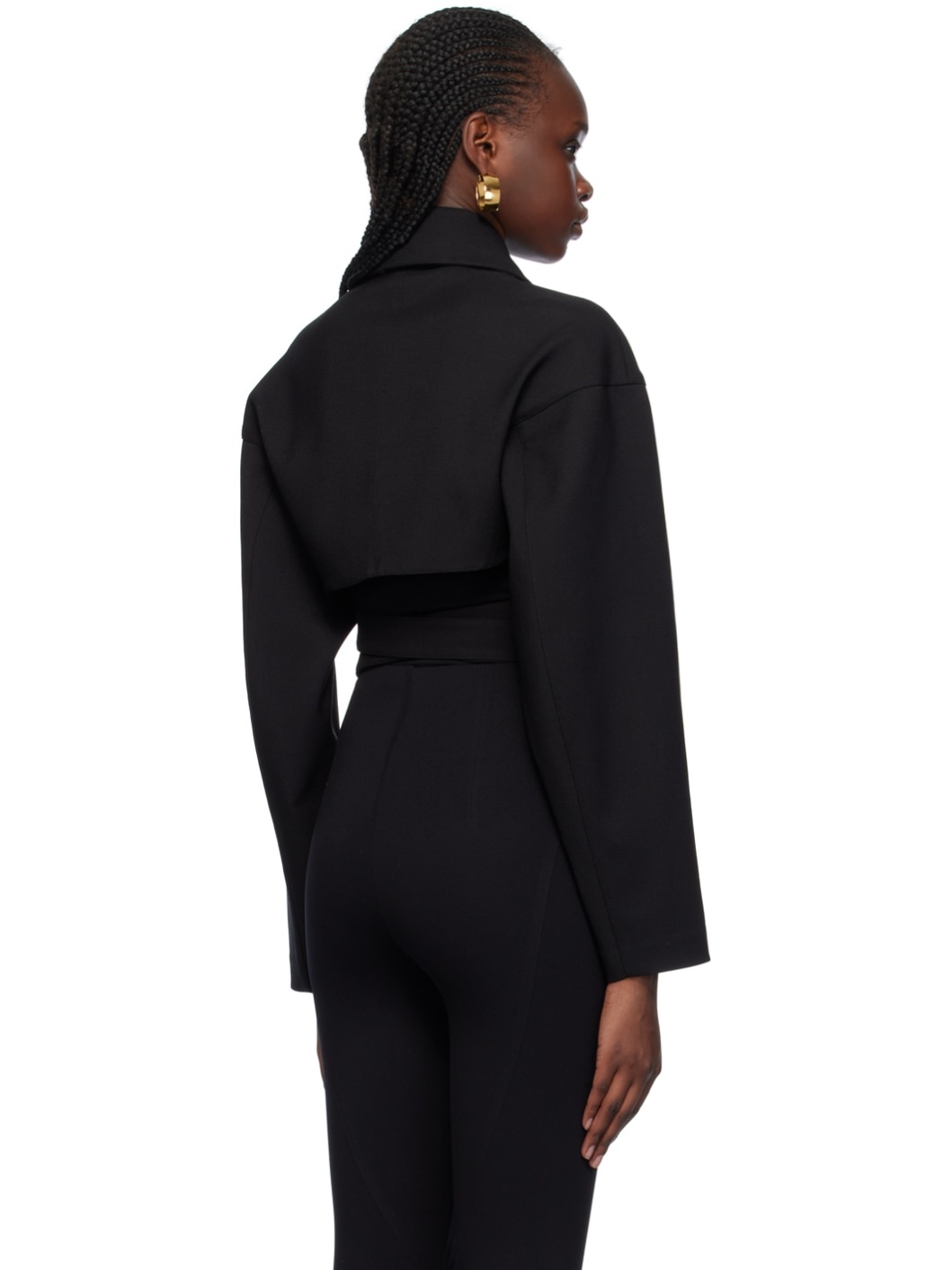 Black Cross-Over Jacket - 3