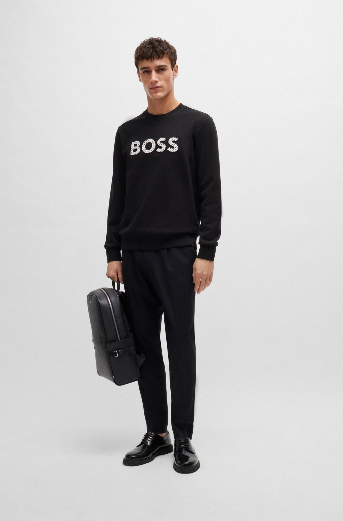 RELAXED-FIT COTTON-TERRY SWEATSHIRT WITH LOGO ARTWORK - 4