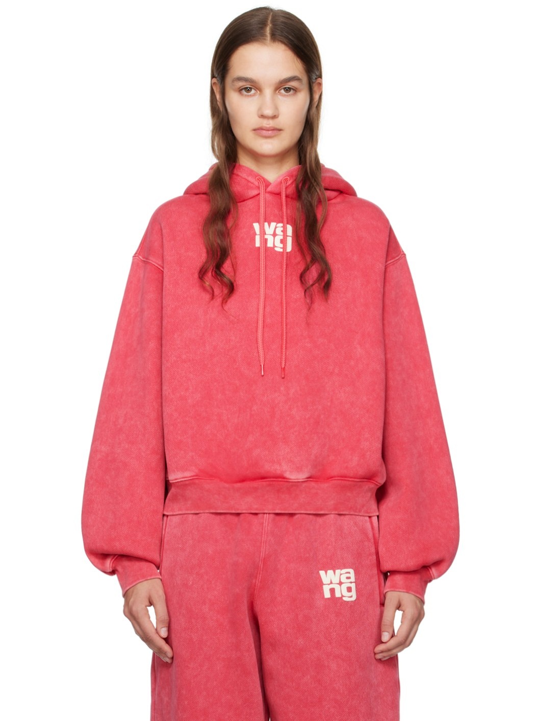 Pink Bonded Hoodie - 1