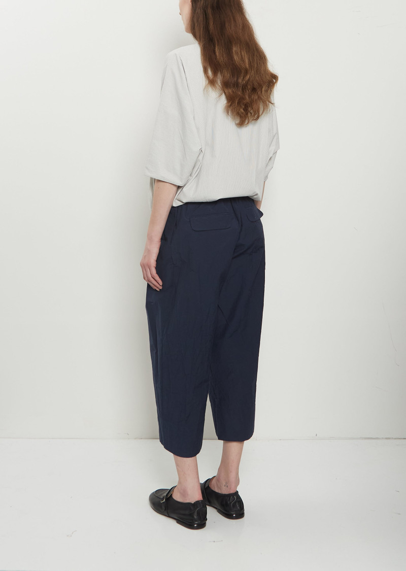 apuntob Technical Poplin Cropped Wide Pant — Abyss outlook