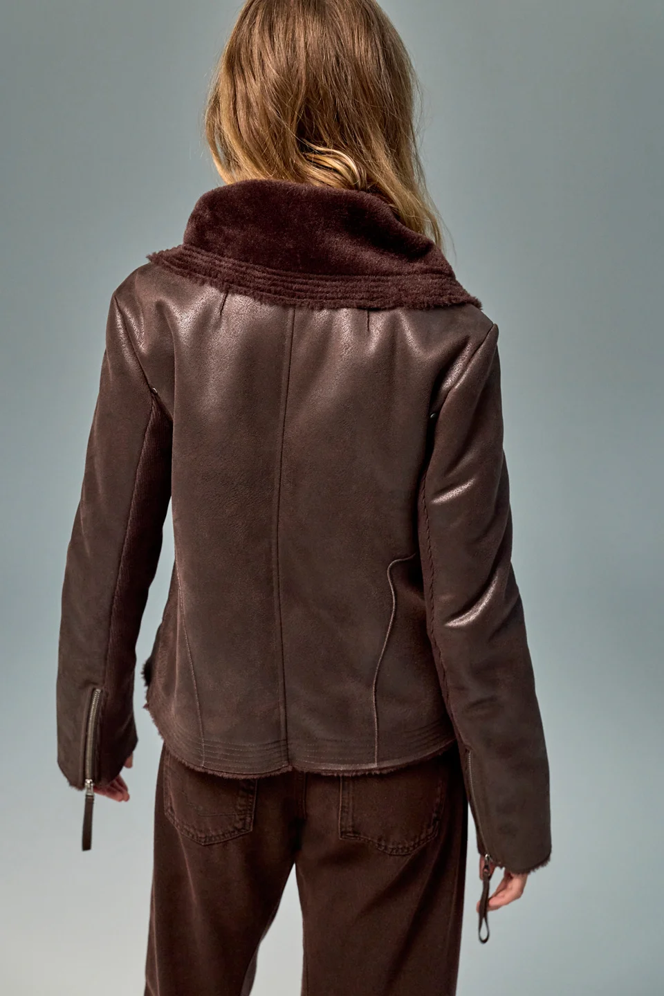 We The Free Fourline Shearling Aviator Jacket - 1