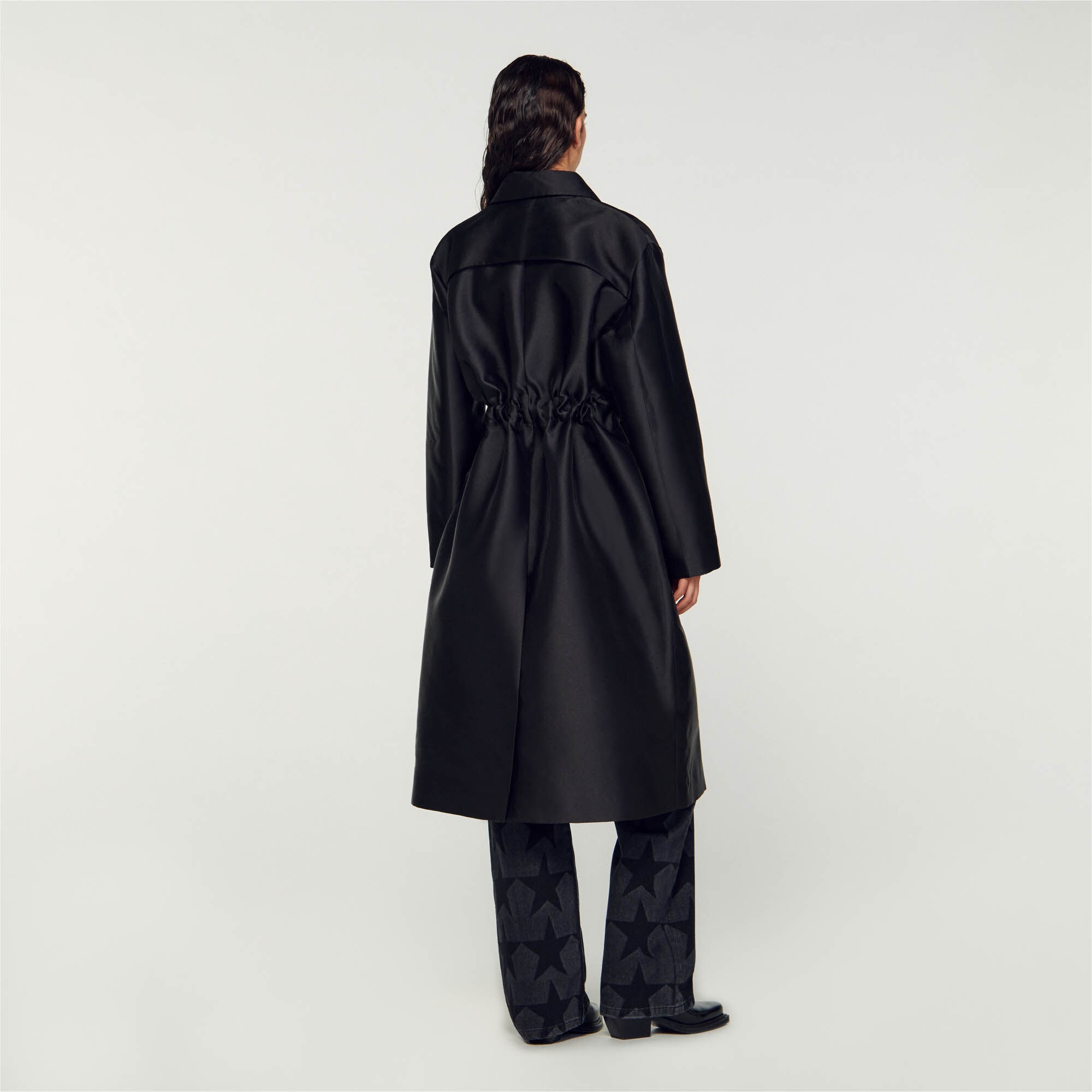SATIN-EFFECT TRENCH COAT - 6