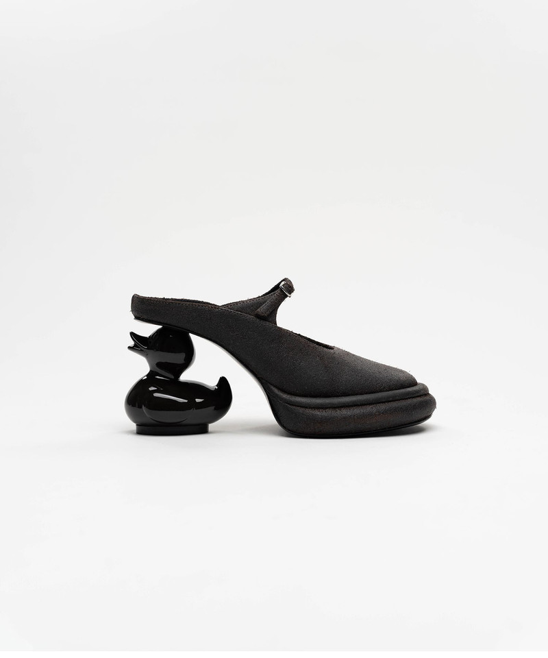 Duck Heel Suede Mule 10