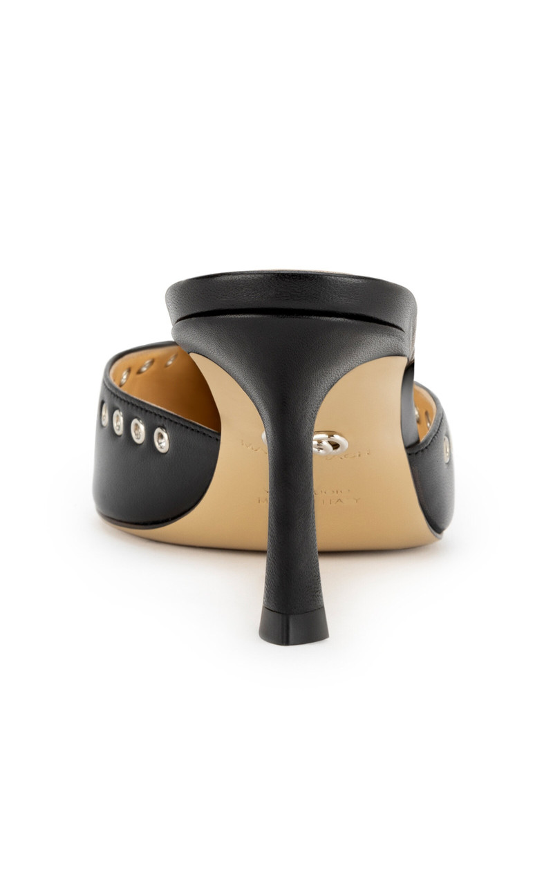 Corset-Detailed Leather Mules black 4