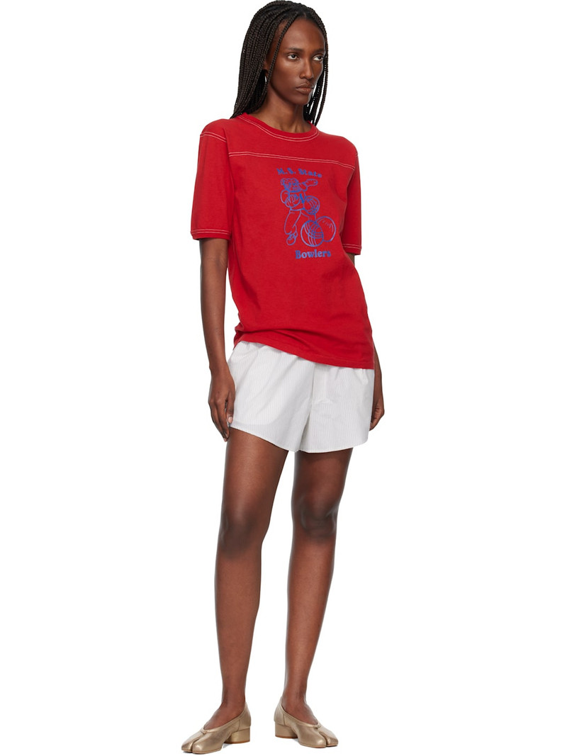 MM6 Maison Margiela Off-White Poplin Cotton Shorts outlook