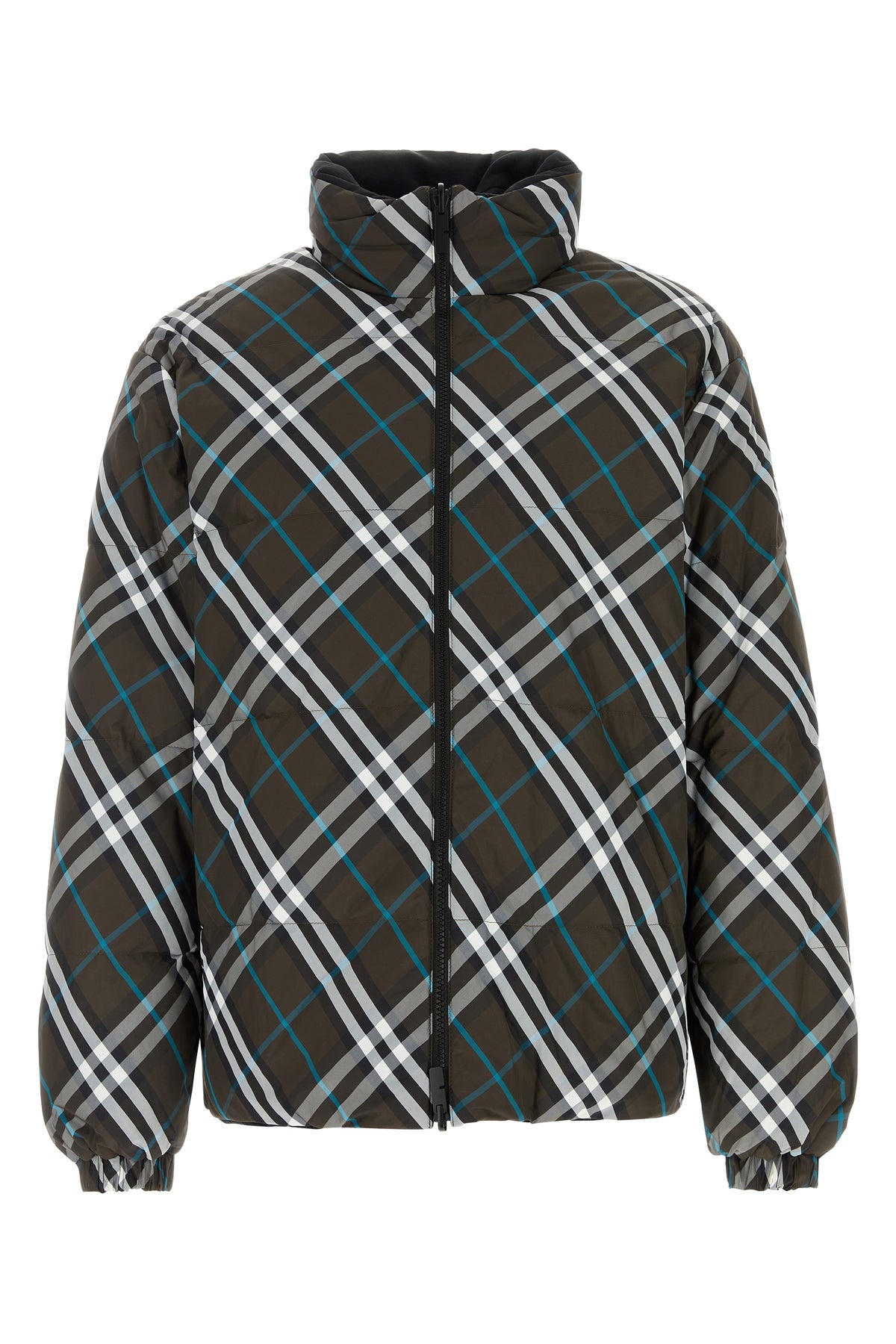 Printed nylon reversible down jacket - 1