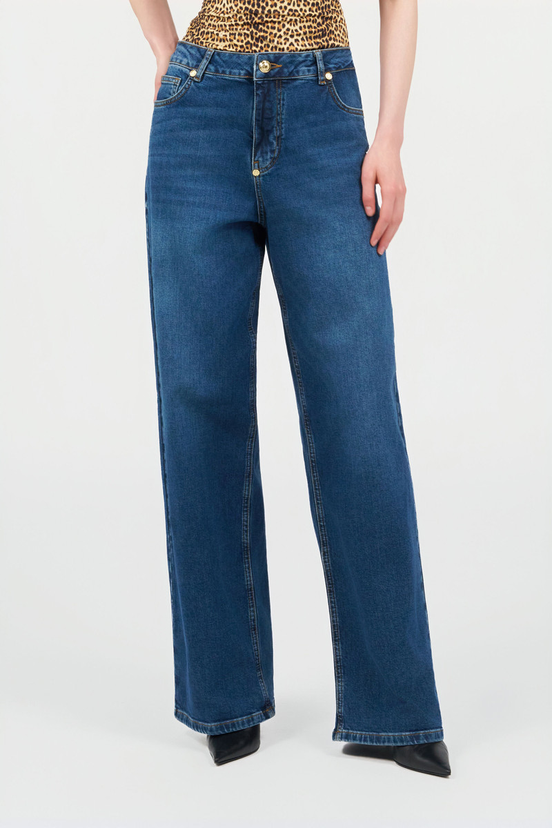 Blue Jeans Trousers with Monogram RC 3