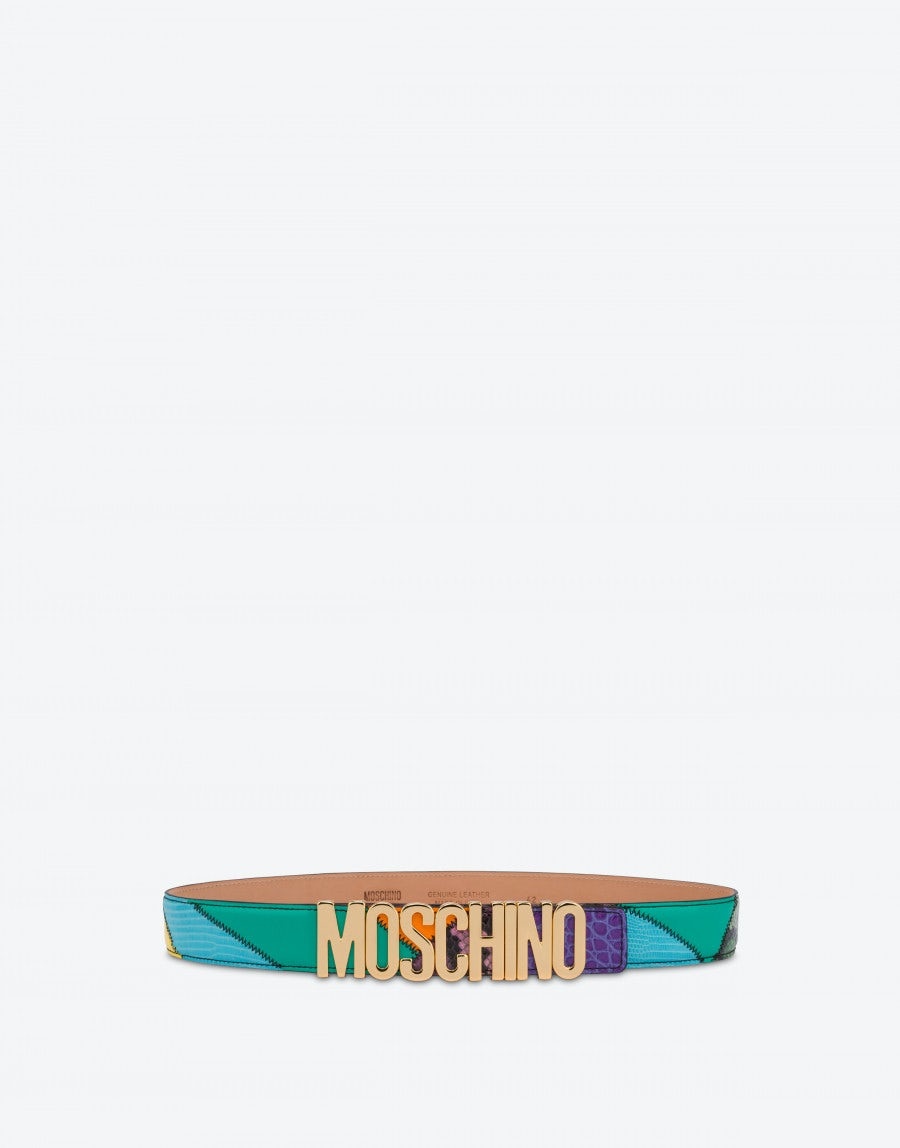 PATCHWORK NAPPA LEATHER BELT - 1