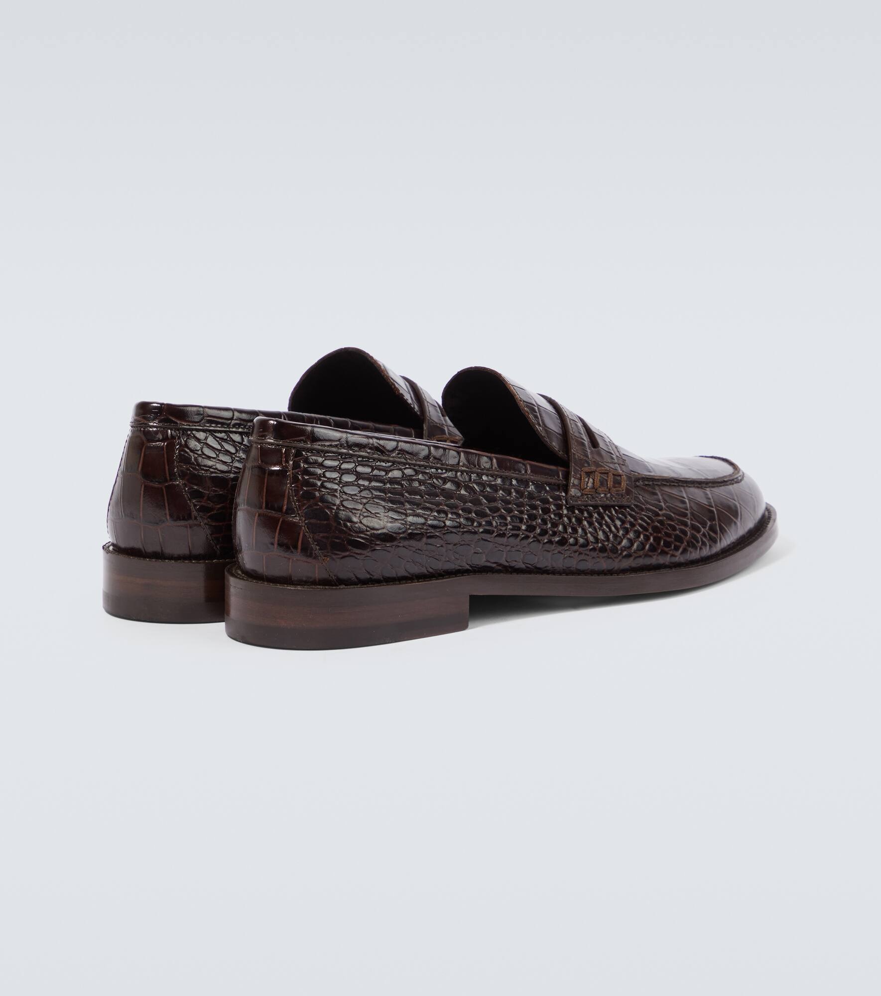 Perry croc-effect leather penny loafers - 6