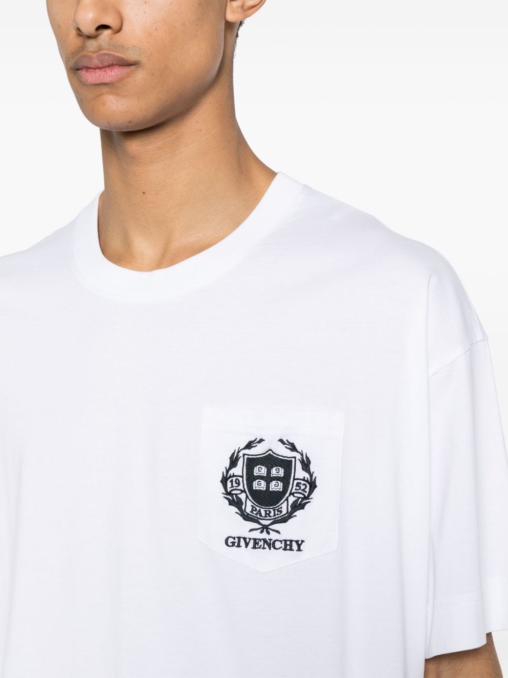 logo-embroidered cotton T-shirt - 5