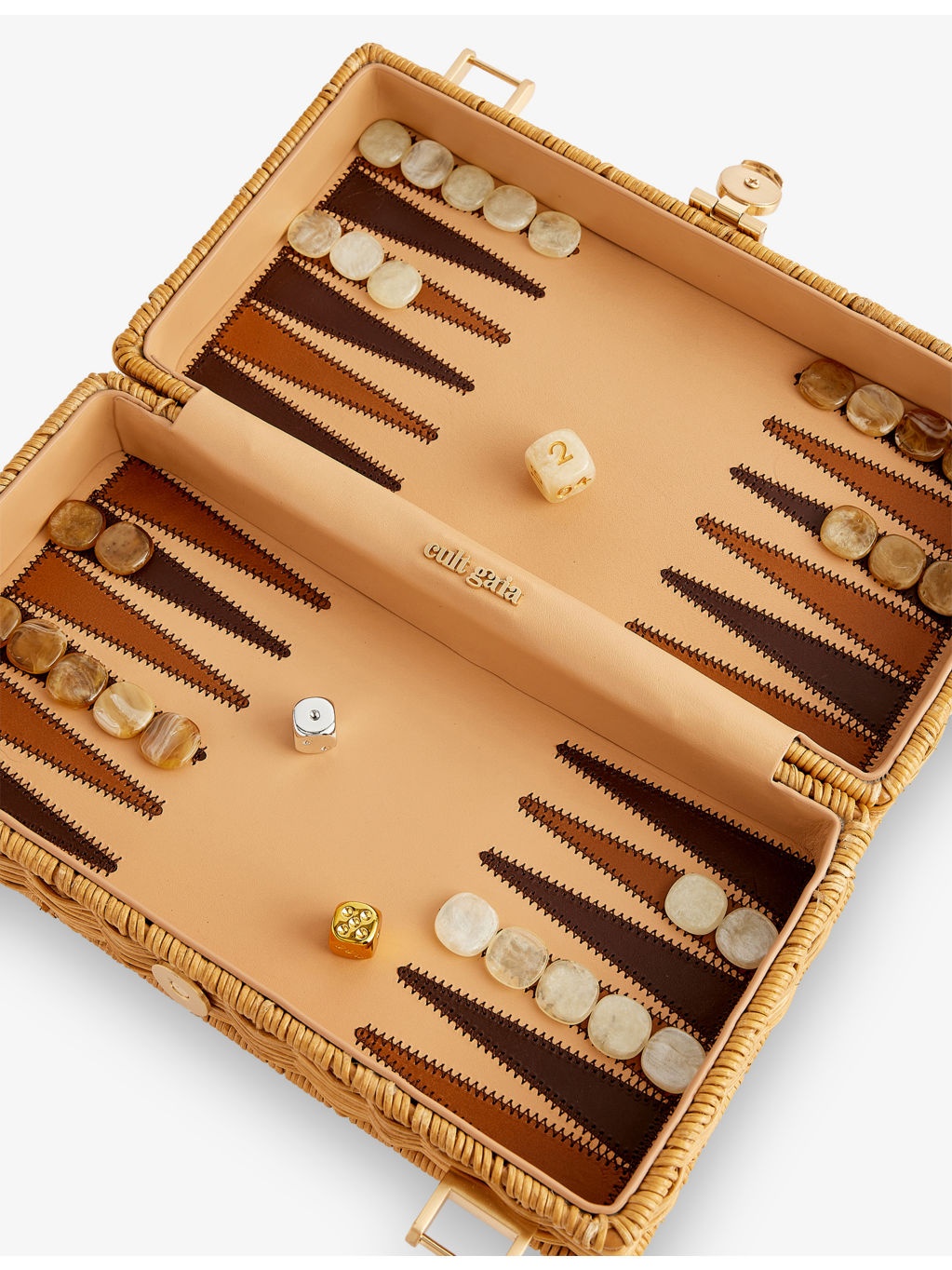 The Backgammon Rattan Clutch Bag - 3