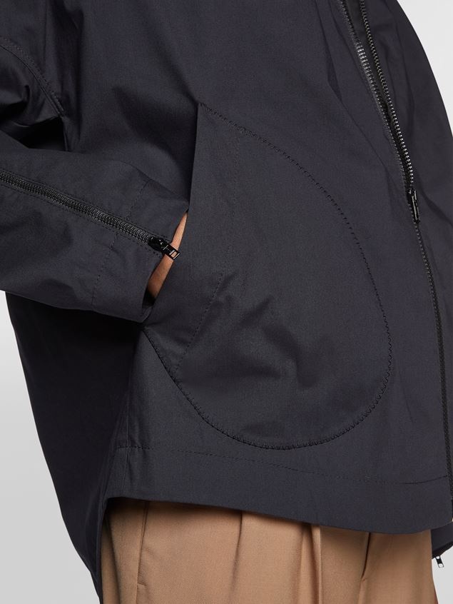 TECHNICAL COTTON JACKET WITH KIMONO SLEEVES AND HOOD - 5