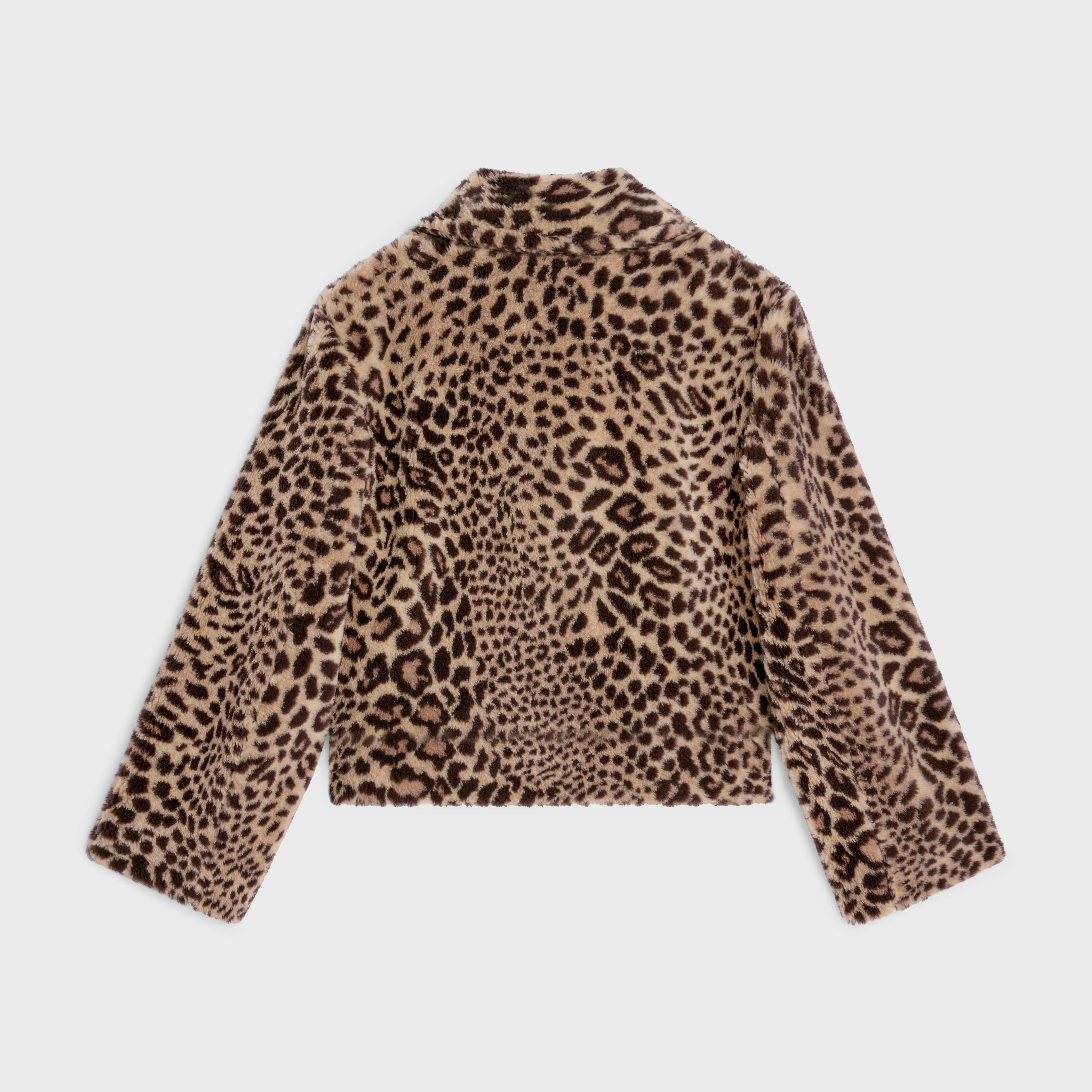 関税込 CELINE egg-shaped peacoat in fur-effect wool CELINE egg-shaped peacoat in fur-effect wool | REVERSIBLE