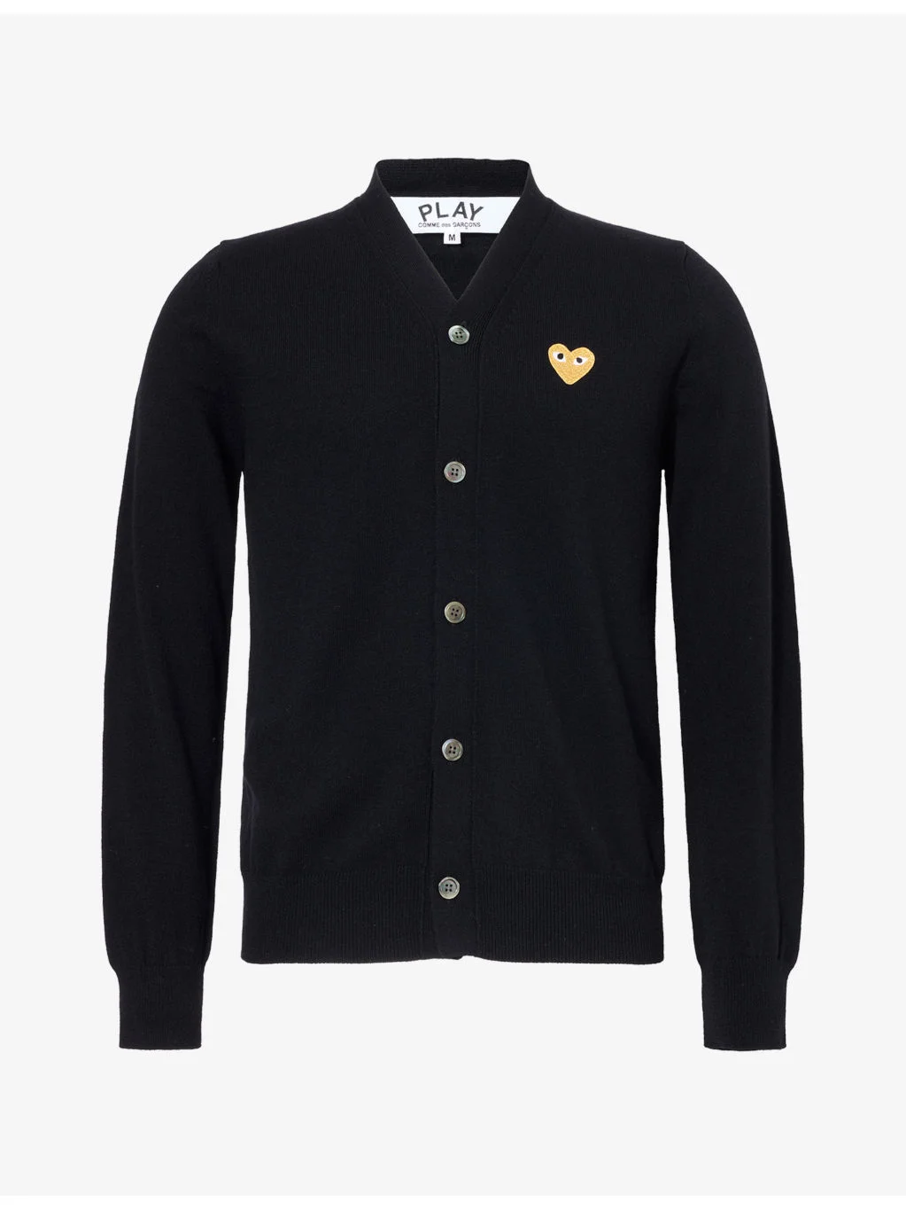 Heart Motif-Logo Wool Cardigan - 1