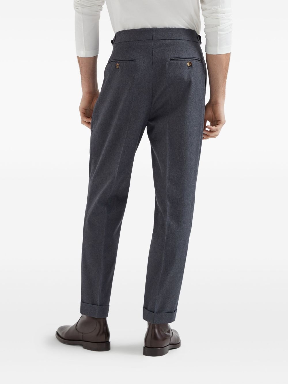 Gabardine tailored trousers - 4