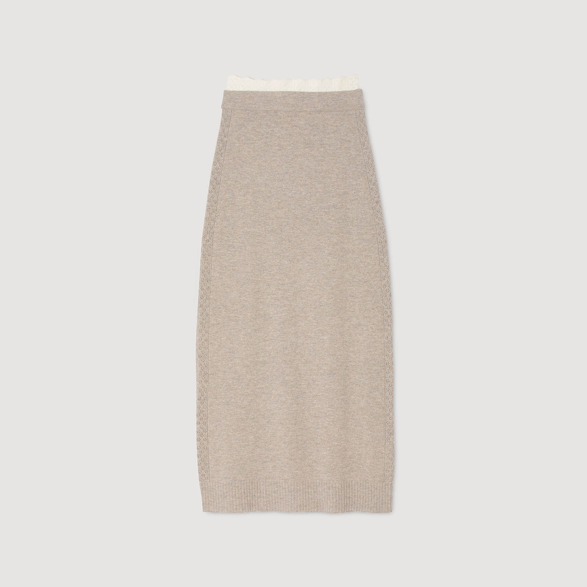 MAXI TWO-TONE KNIT SKIRT - 6