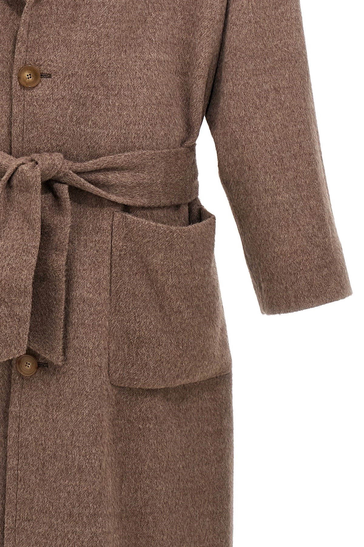 Single-breasted wool coat - 4