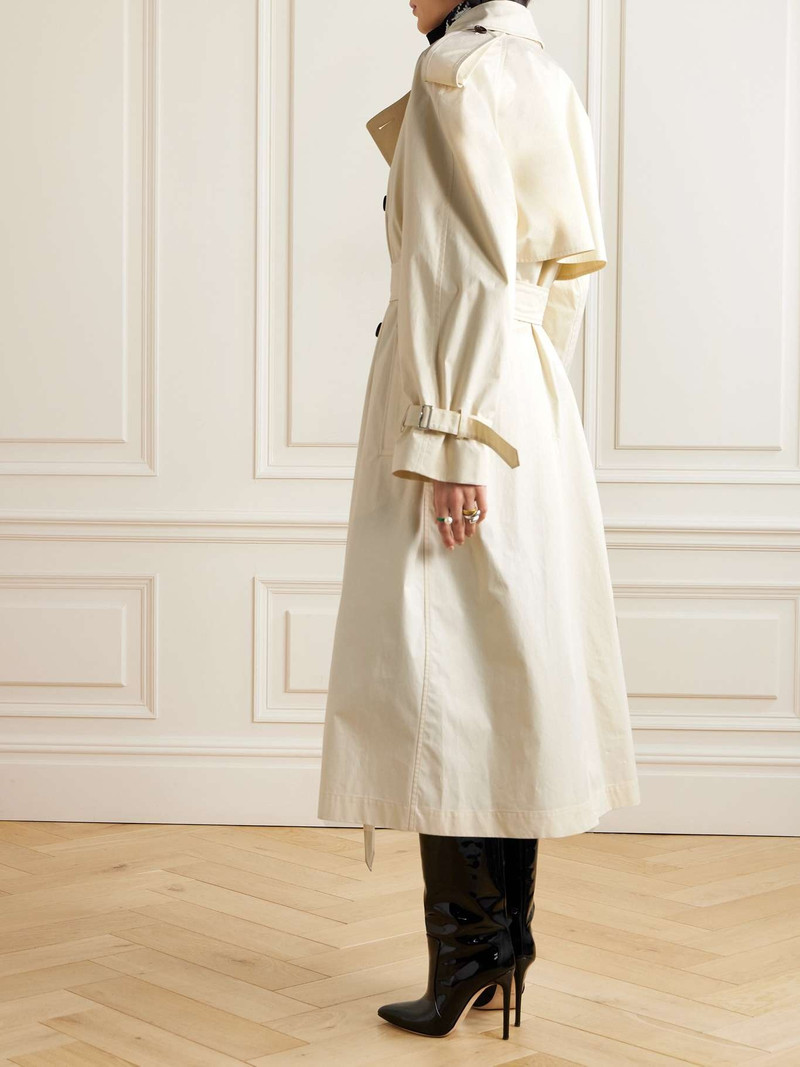 Belted cotton-gabardine trench coat 4