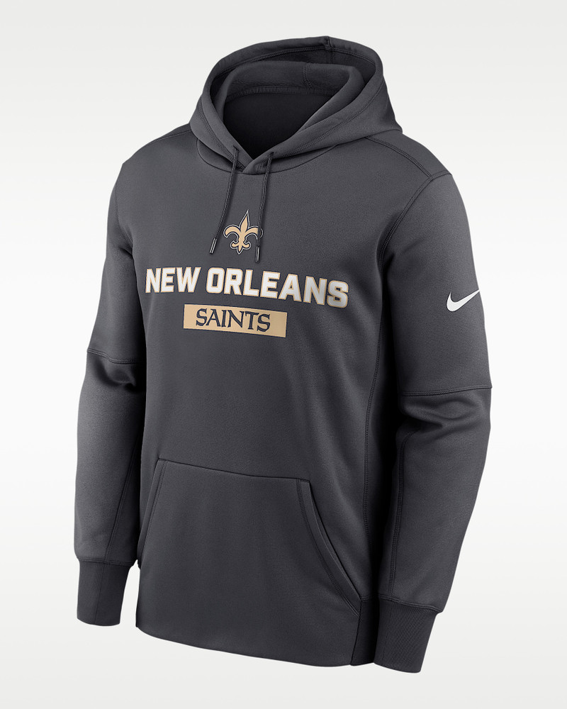 New Orleans Saints Toss Sweep Men’s Nike Therma NFL Pullover Hoodie 1