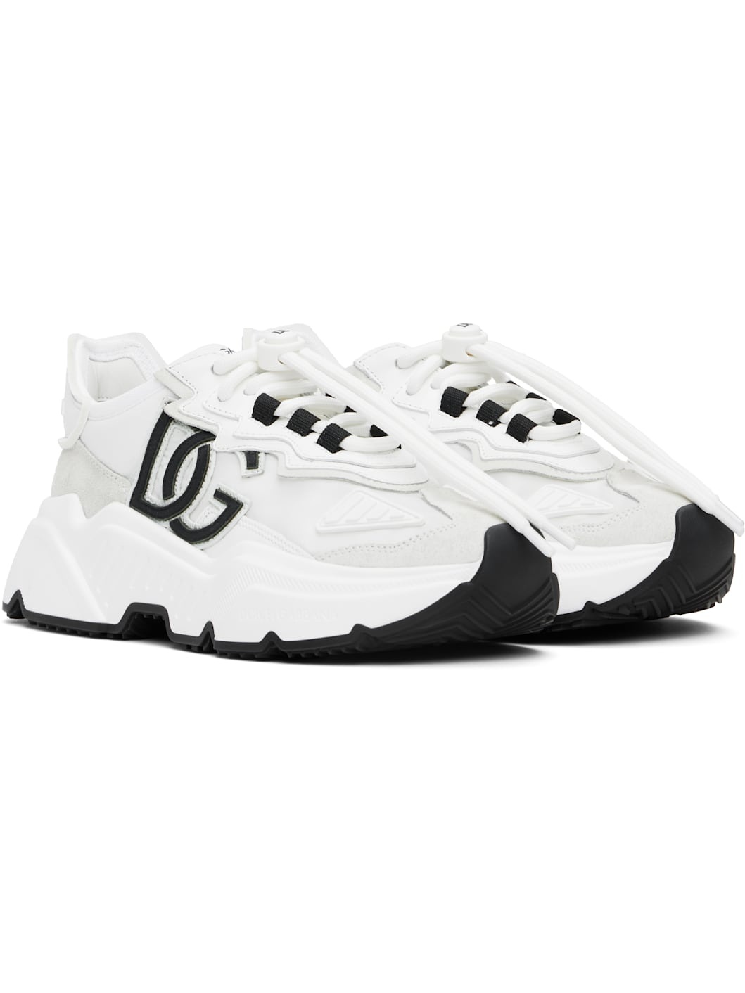 White Mixed-Material Daymaster Sneakers - 4