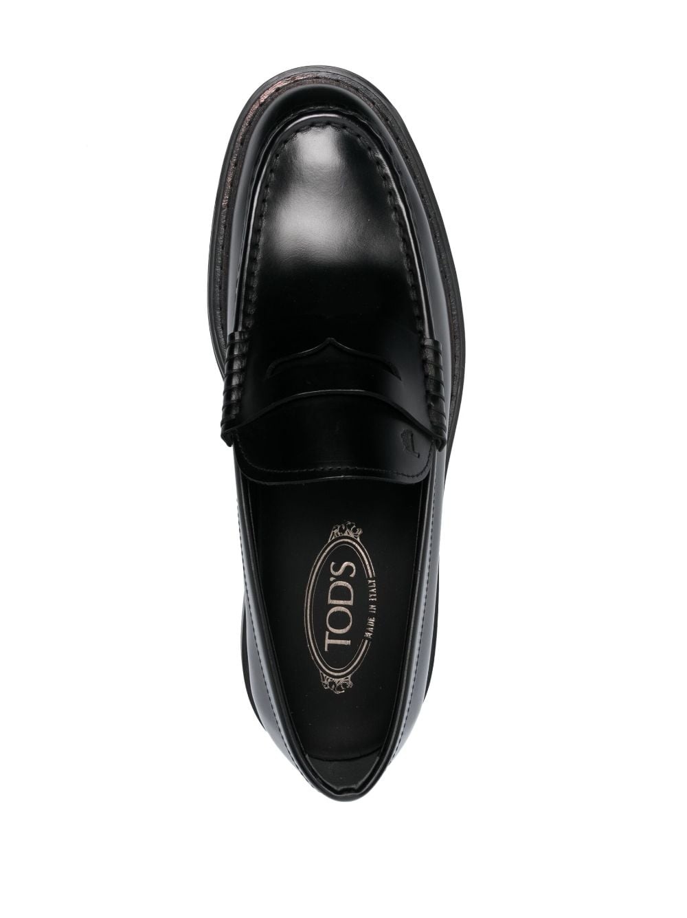 leather 50mm penny loafers - 4
