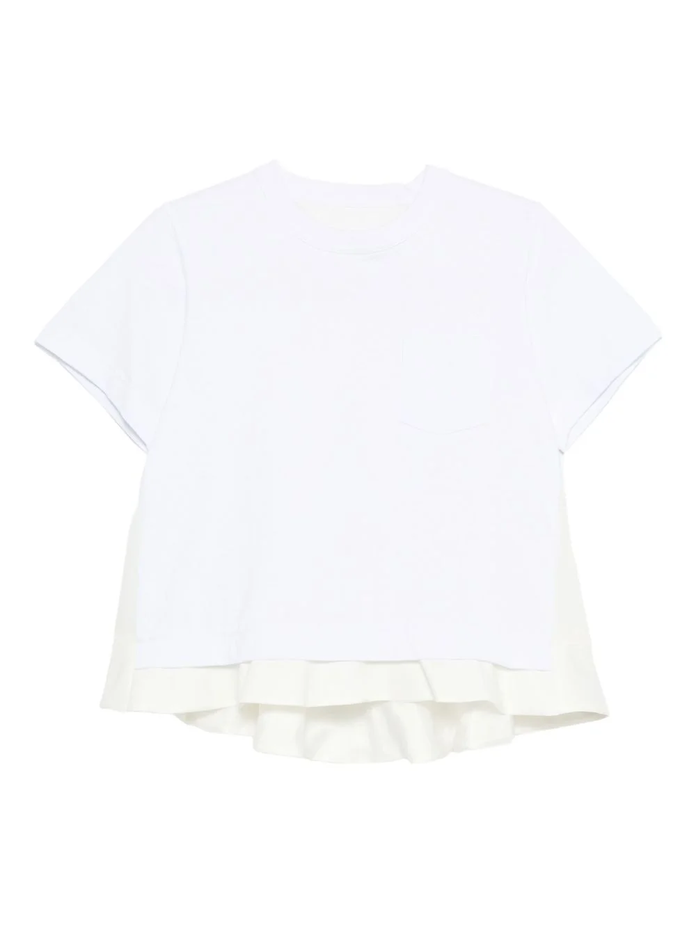 ruffled layered T-shirt - 1