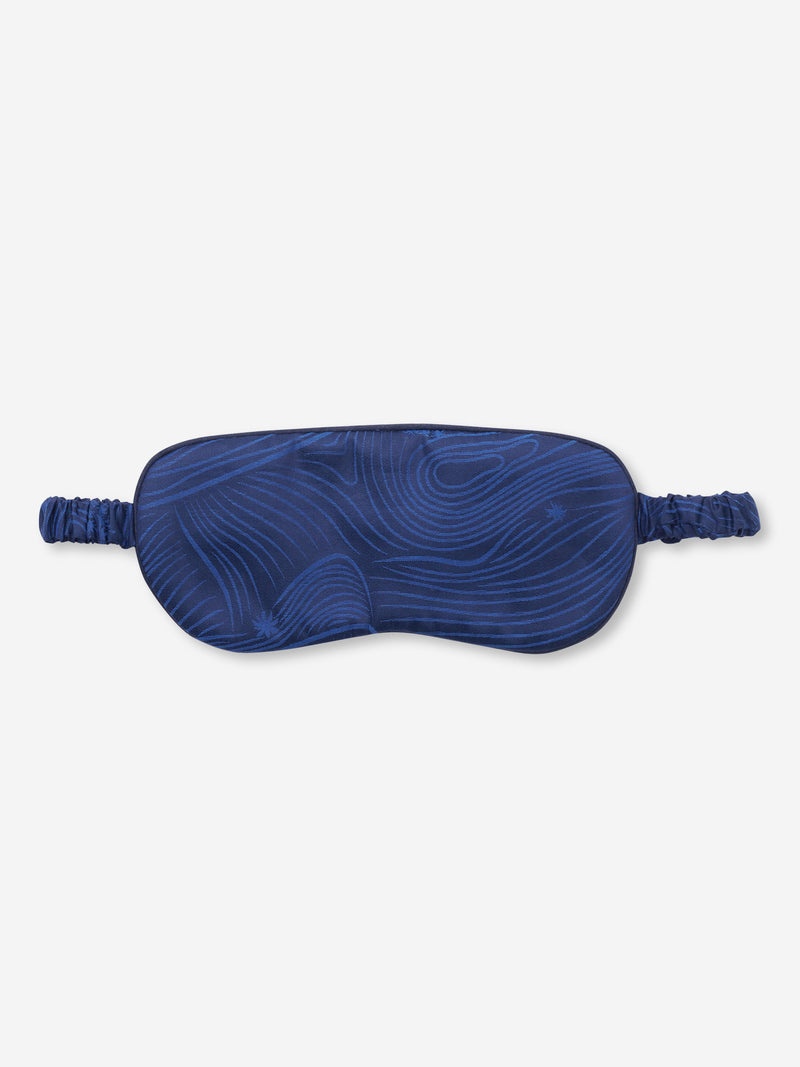Eye Mask Paris 22 Cotton Jacquard Navy - 2