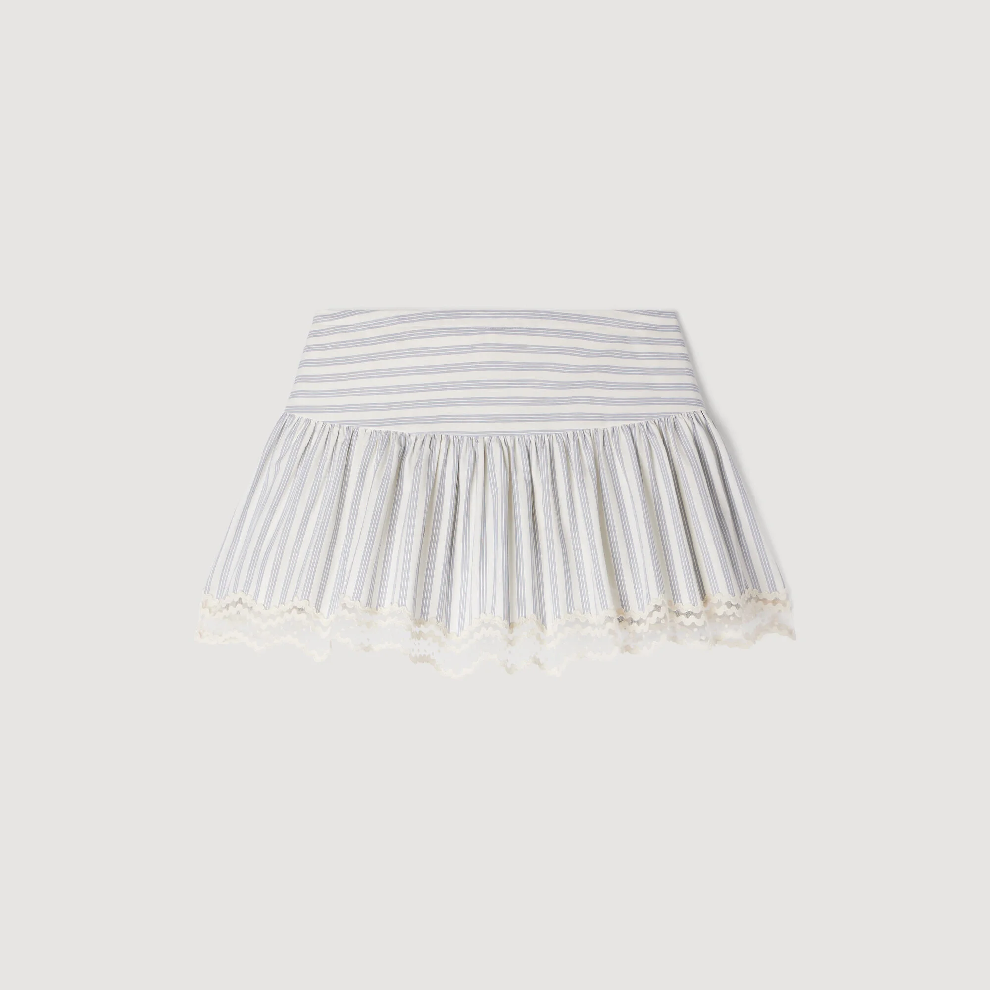 STRIPED COTTON SKORT - 1