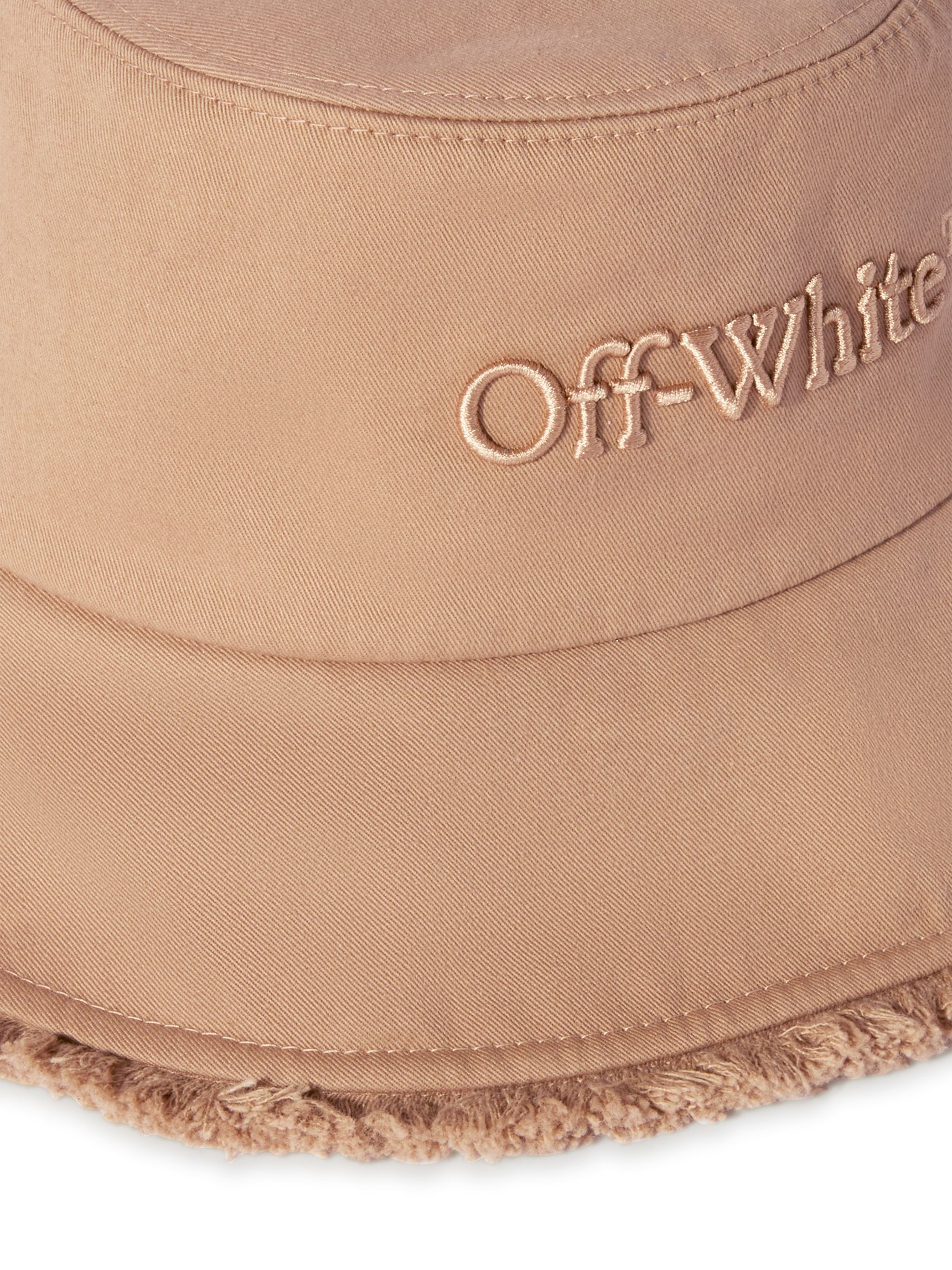 Drill Fringe Over Bucket Hat Beige Beig - 3