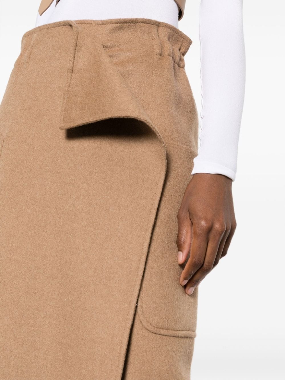patch-pocket straight skirt - 5
