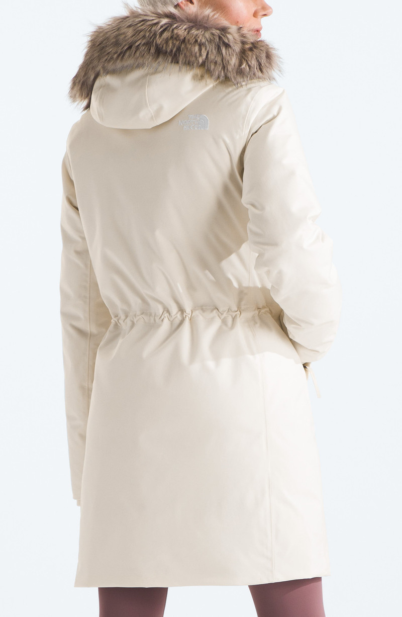 The North Face The North Face Arctic Waterproof 600-Fill-Power Down Parka with Faux Fur Trim in White Dune at Nords outlook