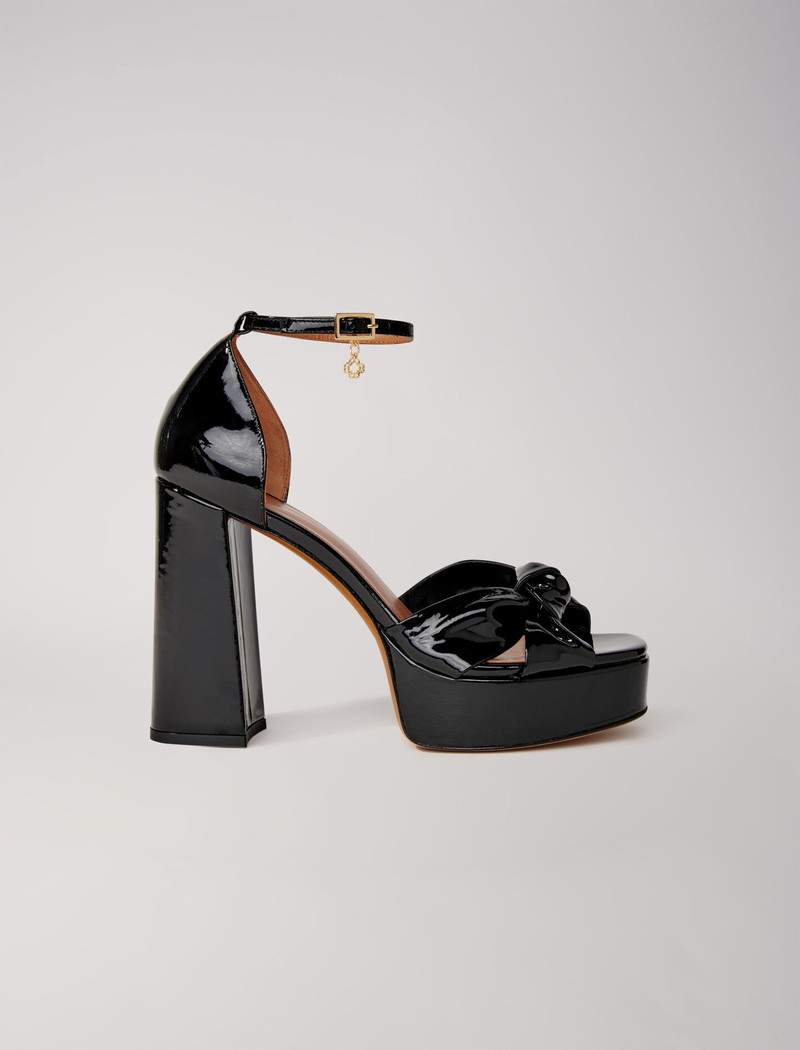Leather platform sandals 8