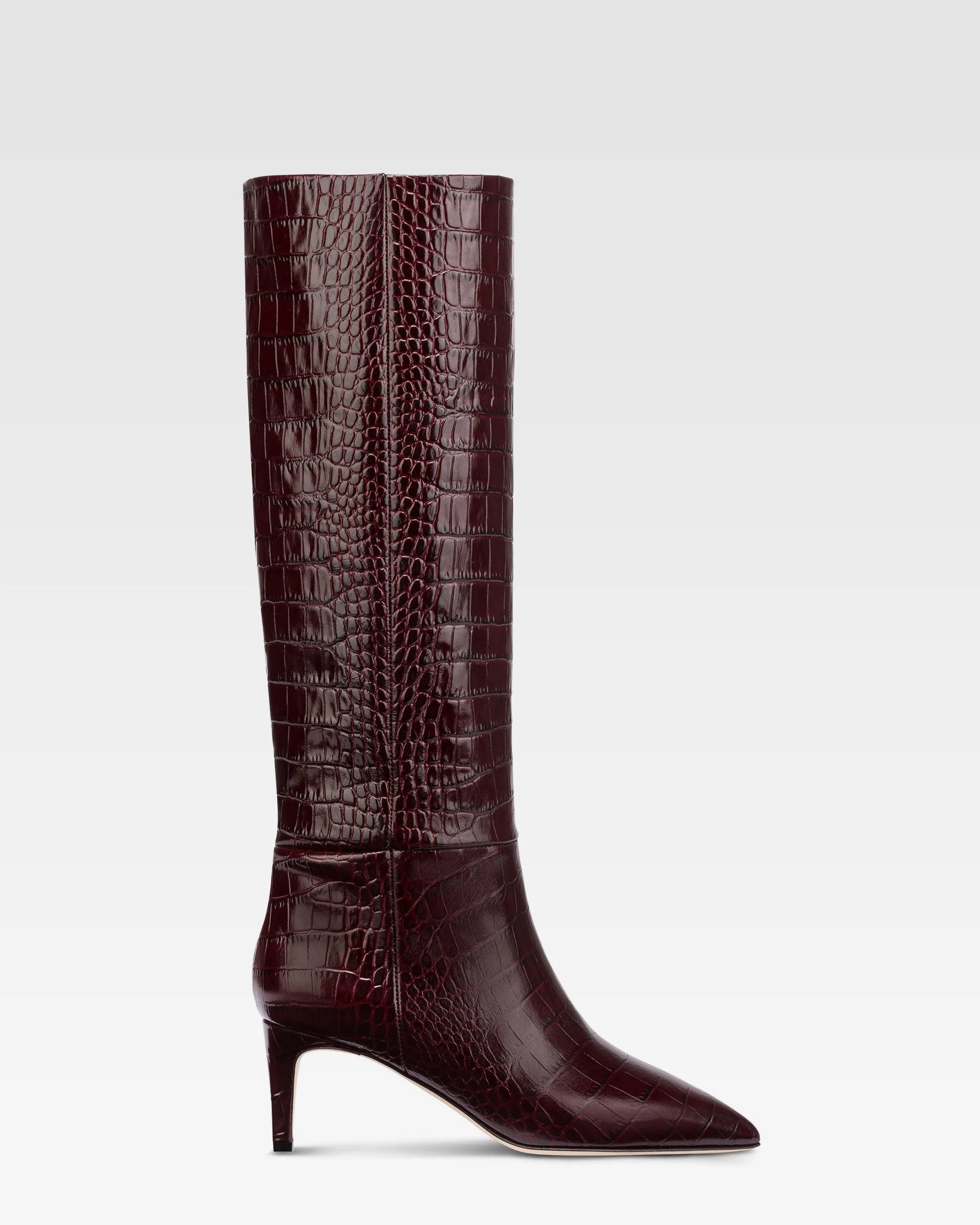 Croc-effect leather boot - 1