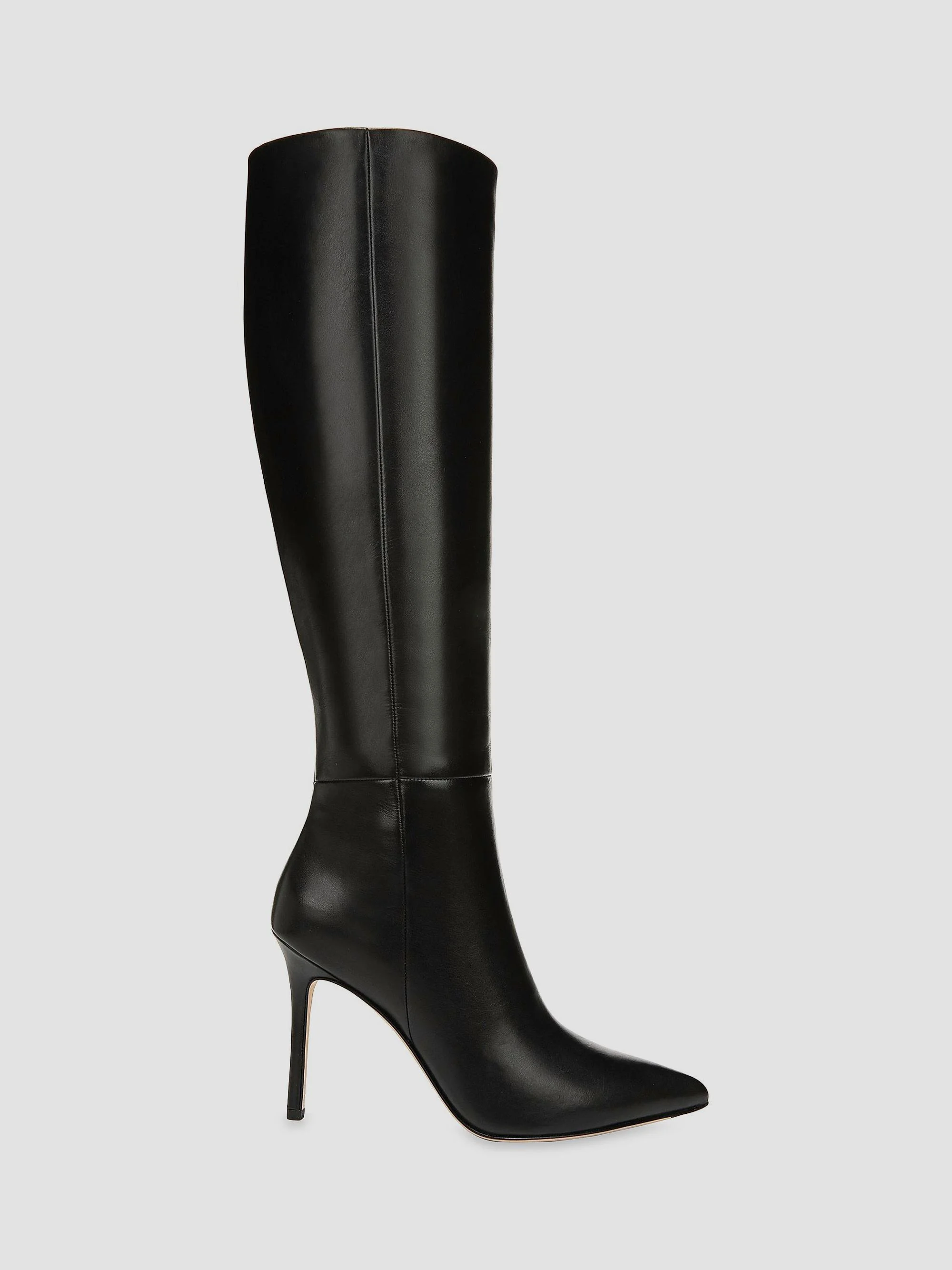 Women's Lisa Leather High-Heel Boots - Black - 1