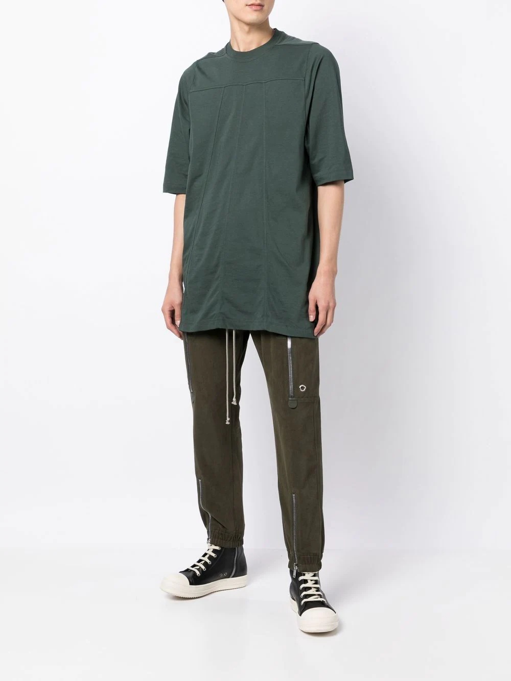 piped oversized T-shirt - 2