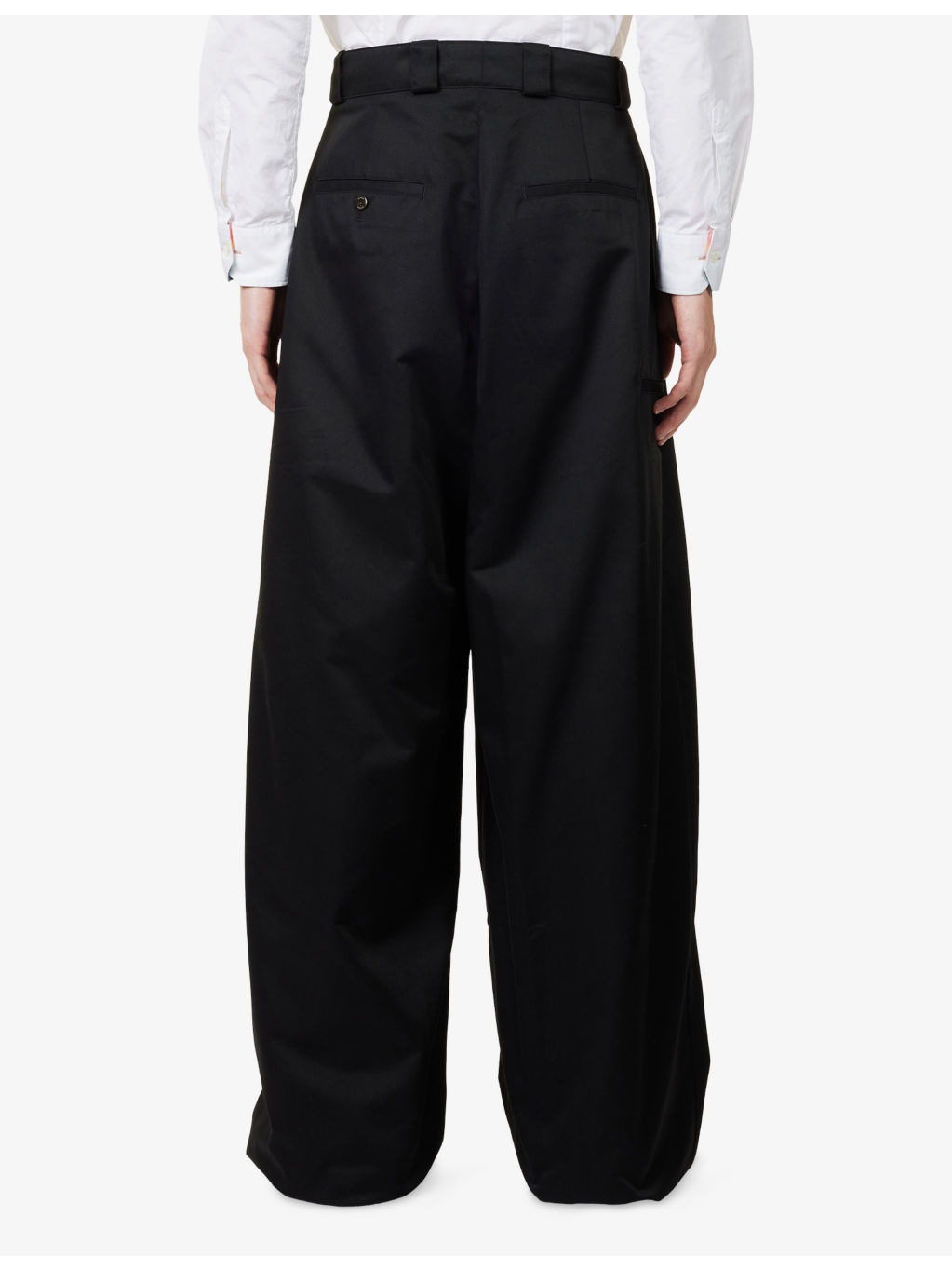 Cholo Wide-Leg Cotton Blend Chino Trousers - 4