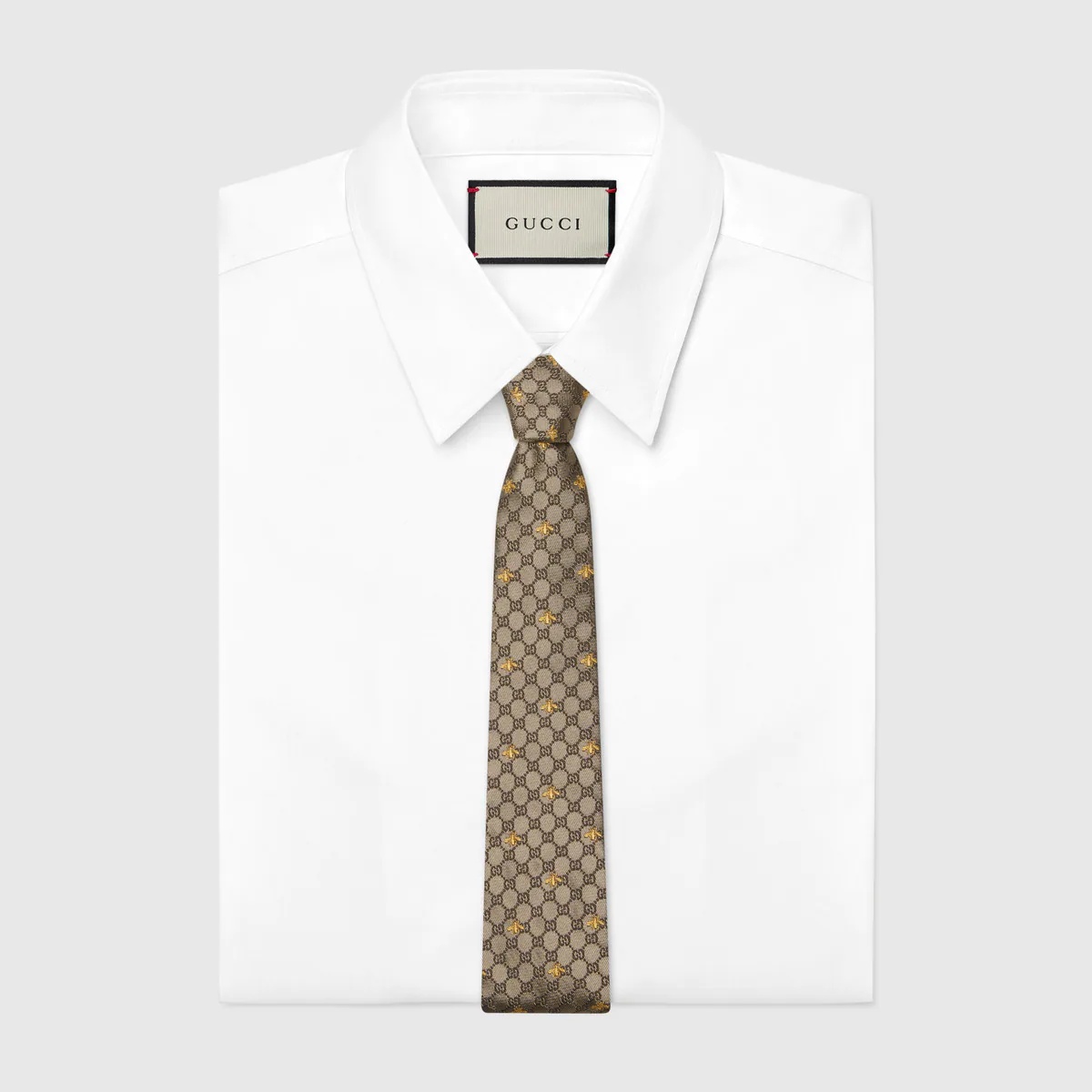 GG bees silk tie - 2