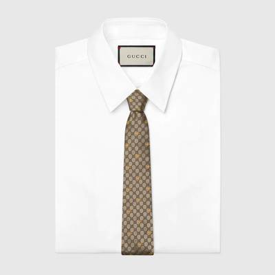 GUCCI GG bees silk tie outlook