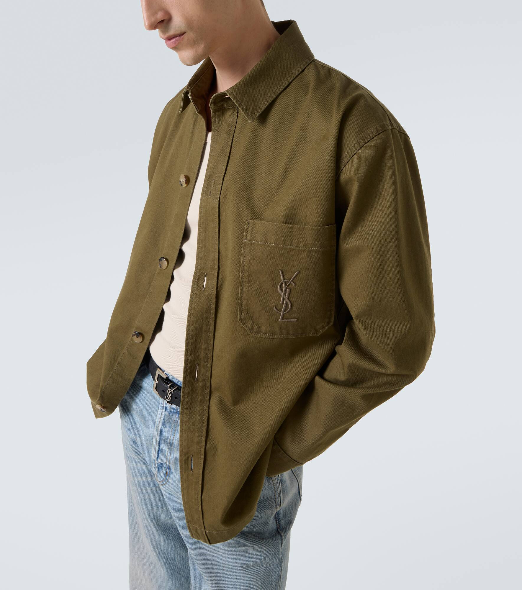 Cassandre cotton and linen overshirt - 5