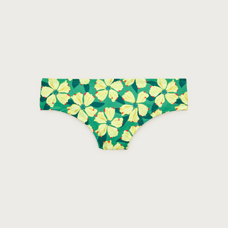 Brief bikini bottom in tropical floral 1