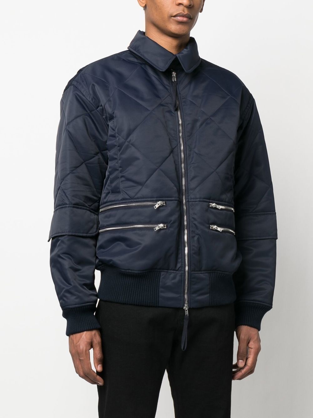 diamond-quilted jacket - 3